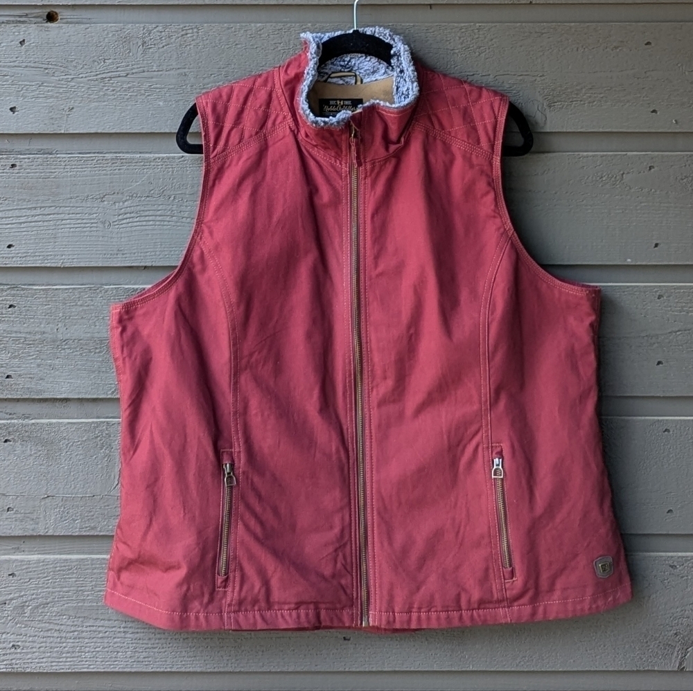 Noble Outfitters Canvas Vest Burgundy Red Size XXL